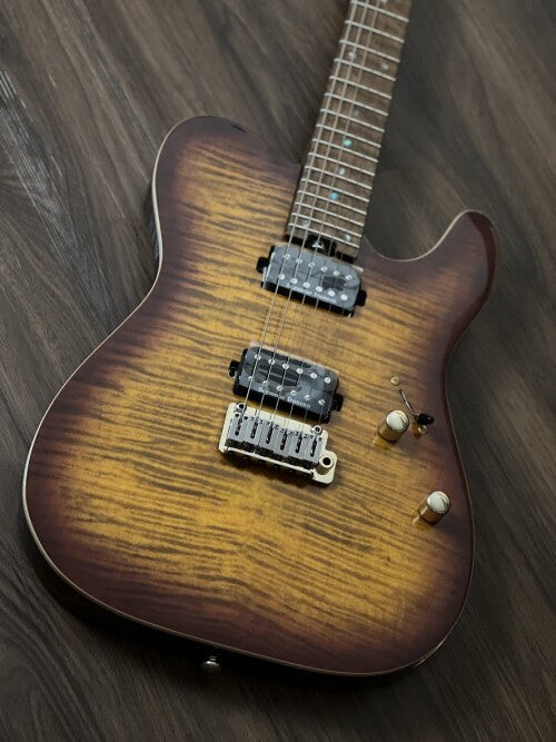 SLX Raven Modern Pro 24 HH in Tiger Eye Burst with Roasted Maple FB