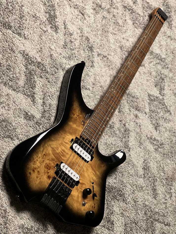 SLX Raptor Model A Headless with Burl Top in Charcoal Burst