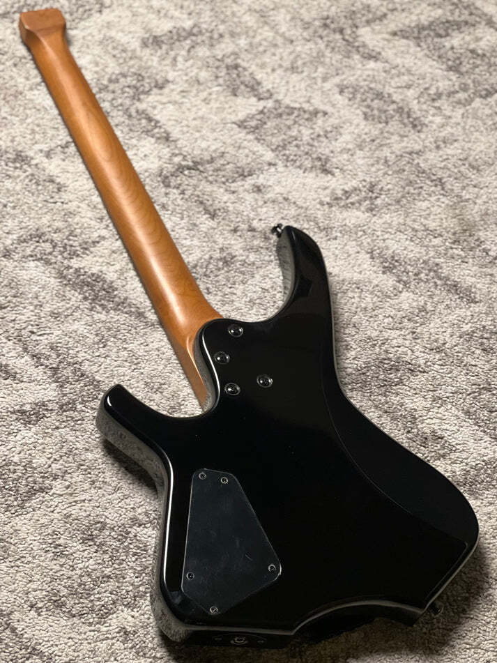 SLX Raptor Model A Headless with Flame Top in Tiger Eye Burst