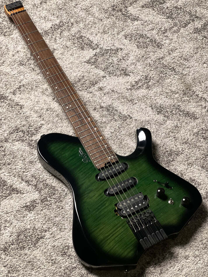 SLX Raptor Model B Headless with Flame Top in Green Burst