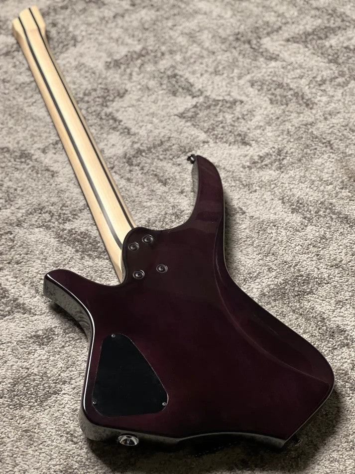 SLX Raptor Hybrid 6 Model A Headless with Burl Top in Purple Amethyst Burst