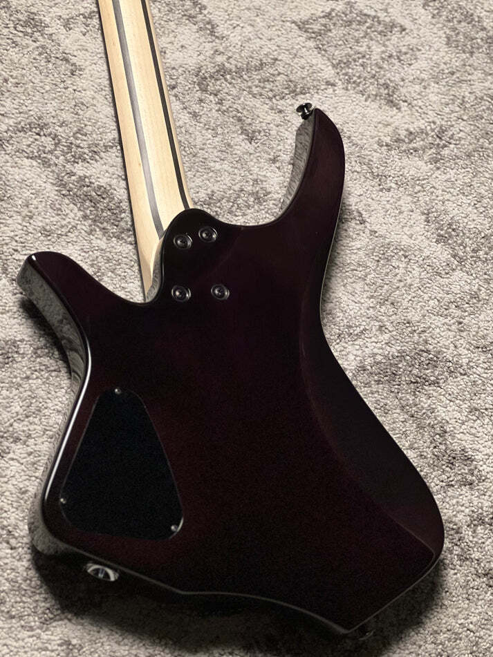 SLX Raptor Hybrid 6 Model A Headless with Burl Top in Purple Amethyst Burst