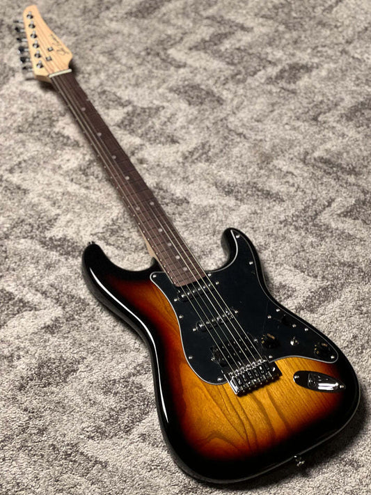 SLX Hawk Classic Essentials 22 HSS with Rosewood FB in in 3-Tone Sunburst