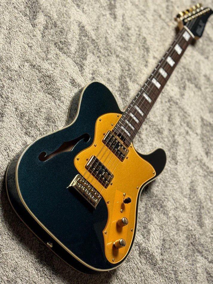 SLX Raven Thinline Super Deluxe in Sherwood Green Metallic with Rosewood FB and Gold Hardware