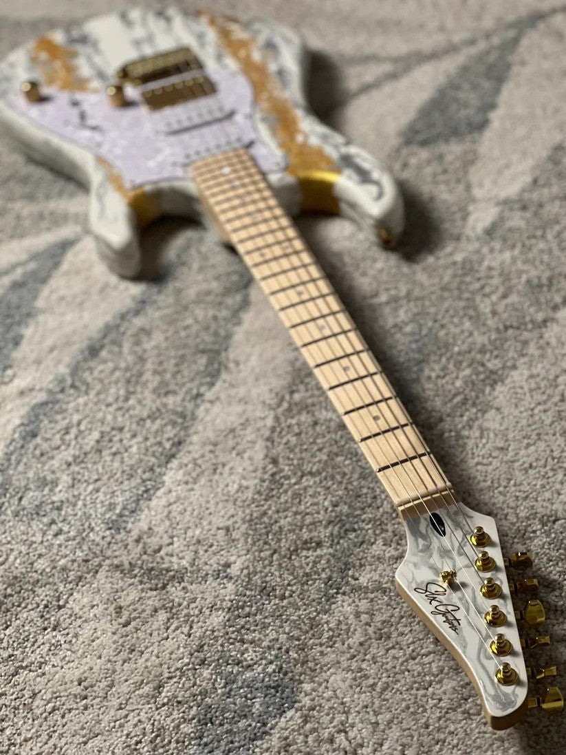 SLX X Dhatarattha Custom DST in White Shmear with Maple FB