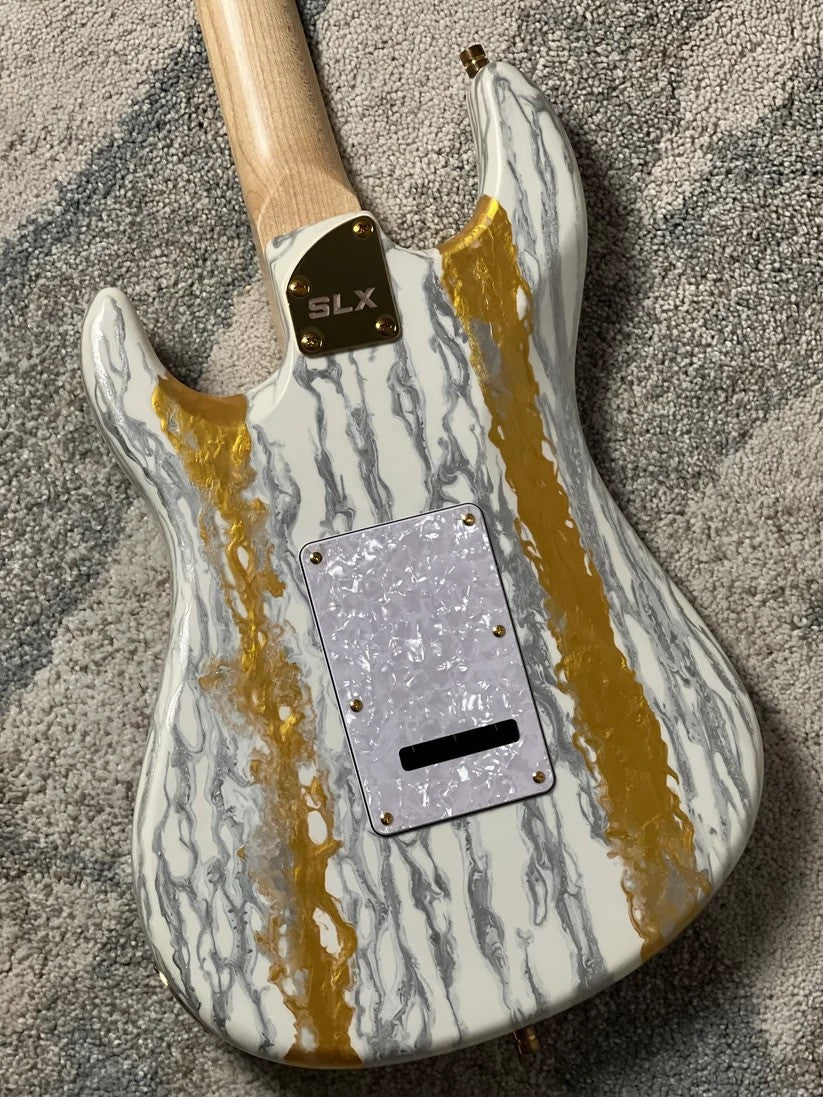 SLX X Dhatarattha Custom DST in White Shmear with Maple FB
