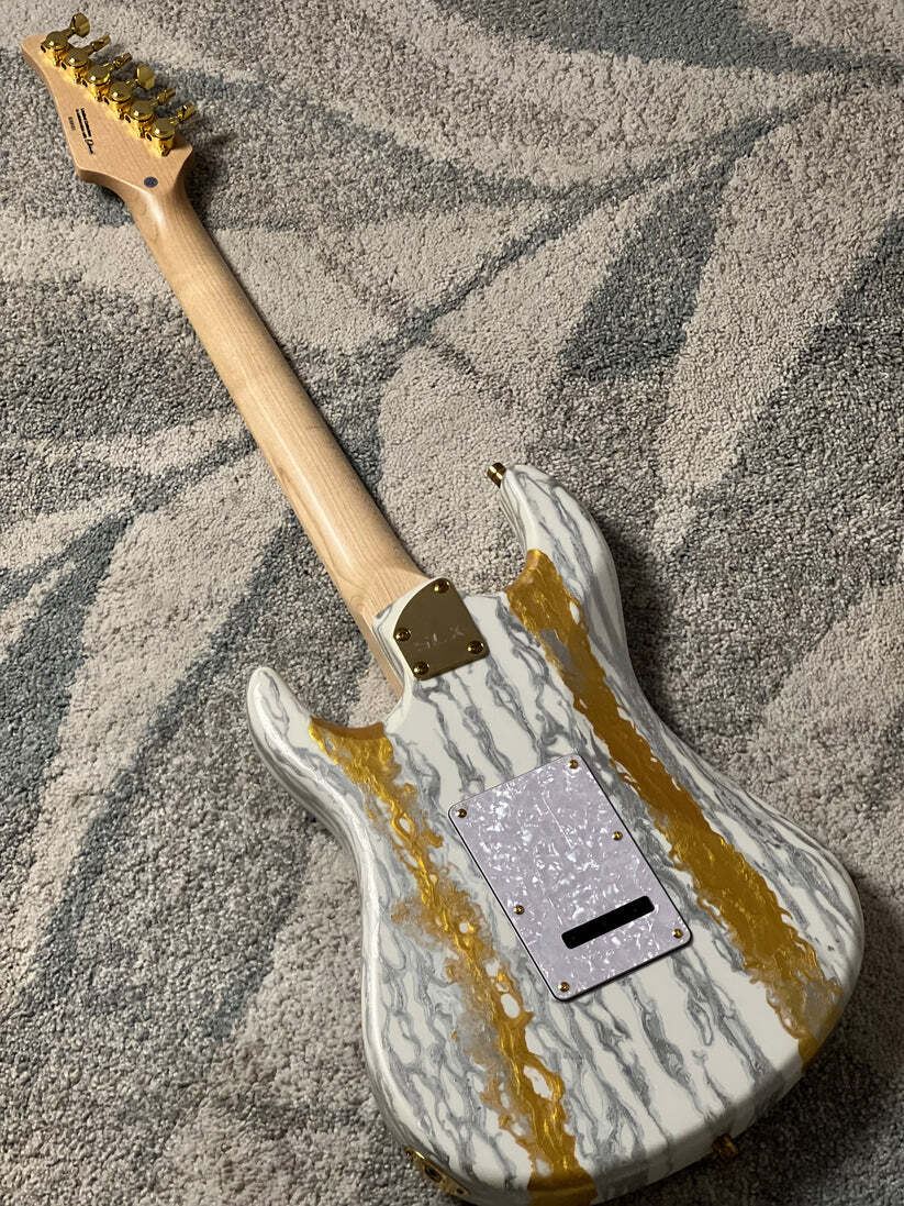 SLX X Dhatarattha Custom DST in White Shmear with Maple FB