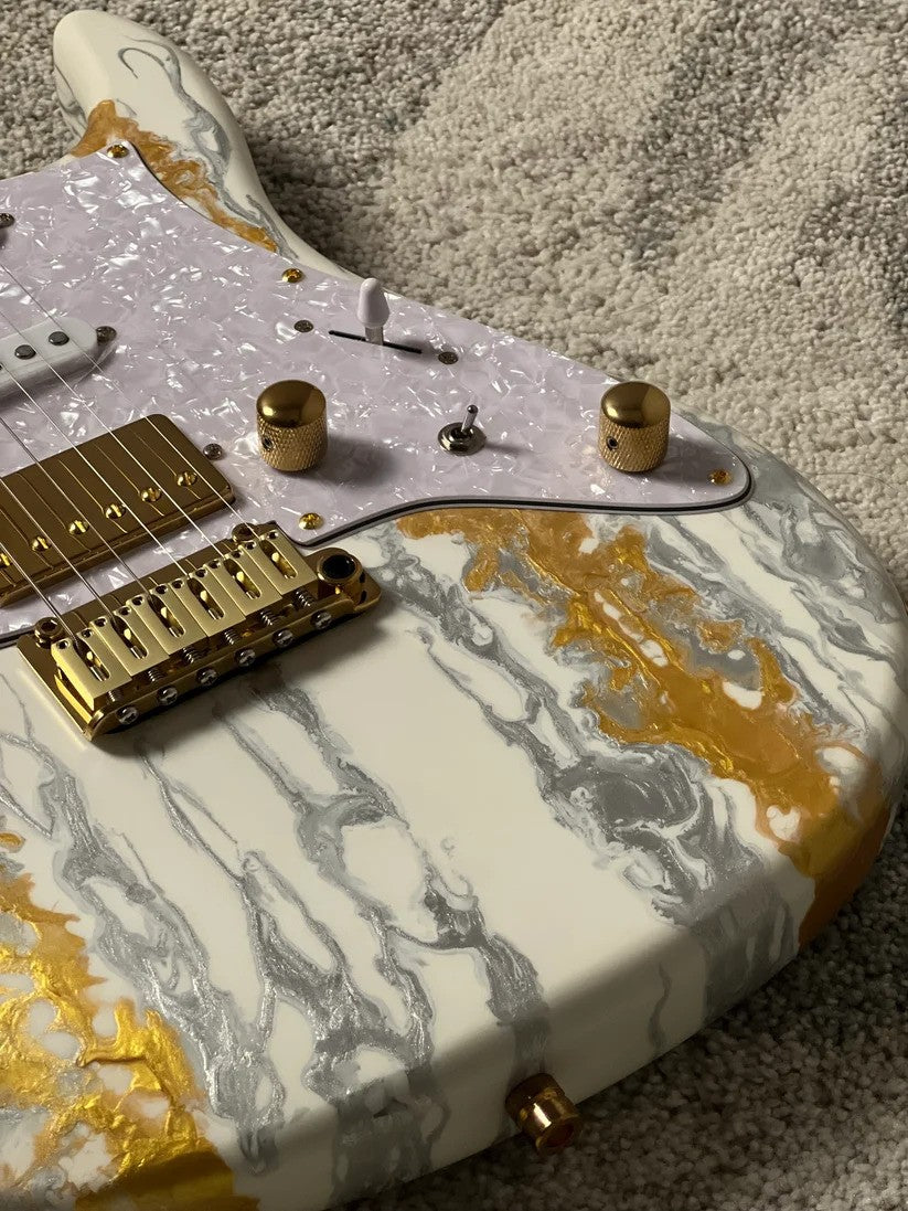 SLX X Dhatarattha Custom DST in White Shmear with Maple FB