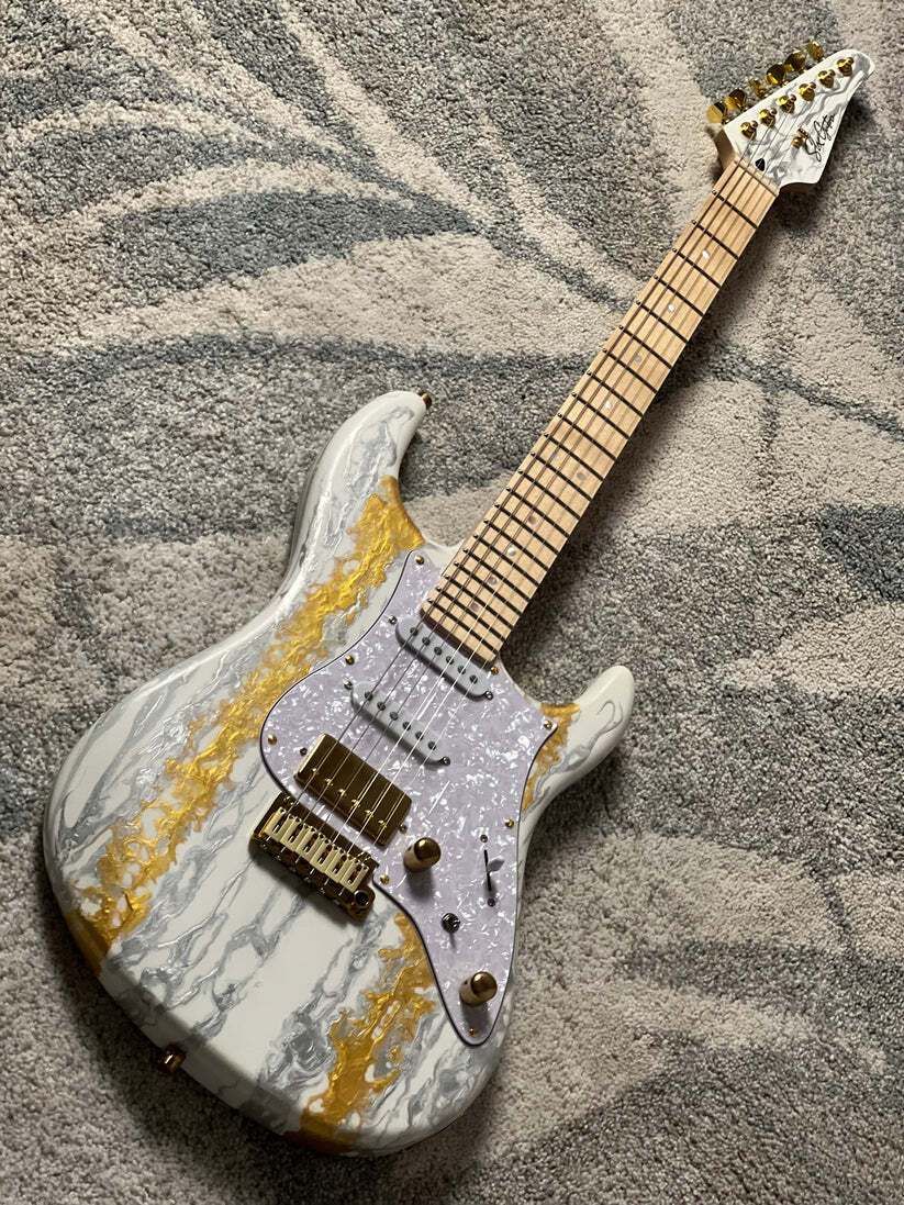 SLX X Dhatarattha Custom DST in White Shmear with Maple FB