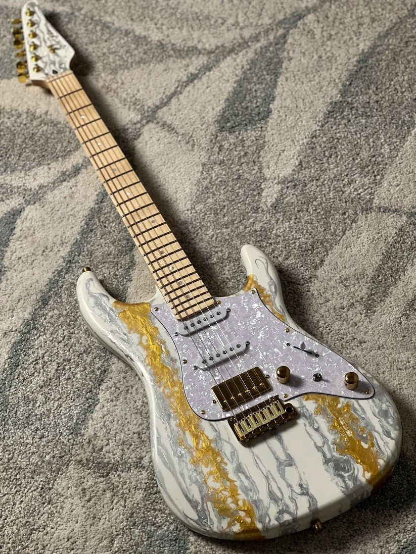 SLX X Dhatarattha Custom DST in White Shmear with Maple FB