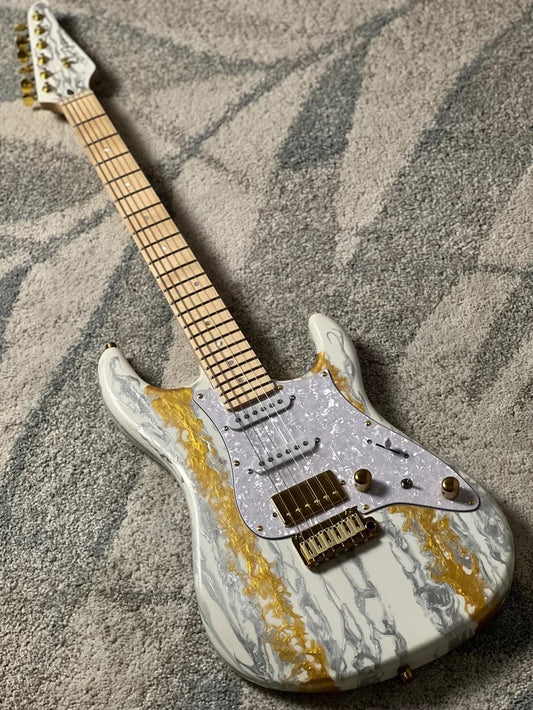 SLX X Dhatarattha Custom DST in White Shmear with Maple FB