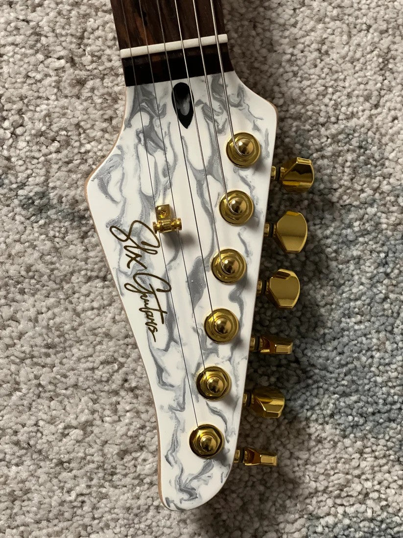 SLX X Dhatarattha Custom DST in White Shmear with Rosewood FB
