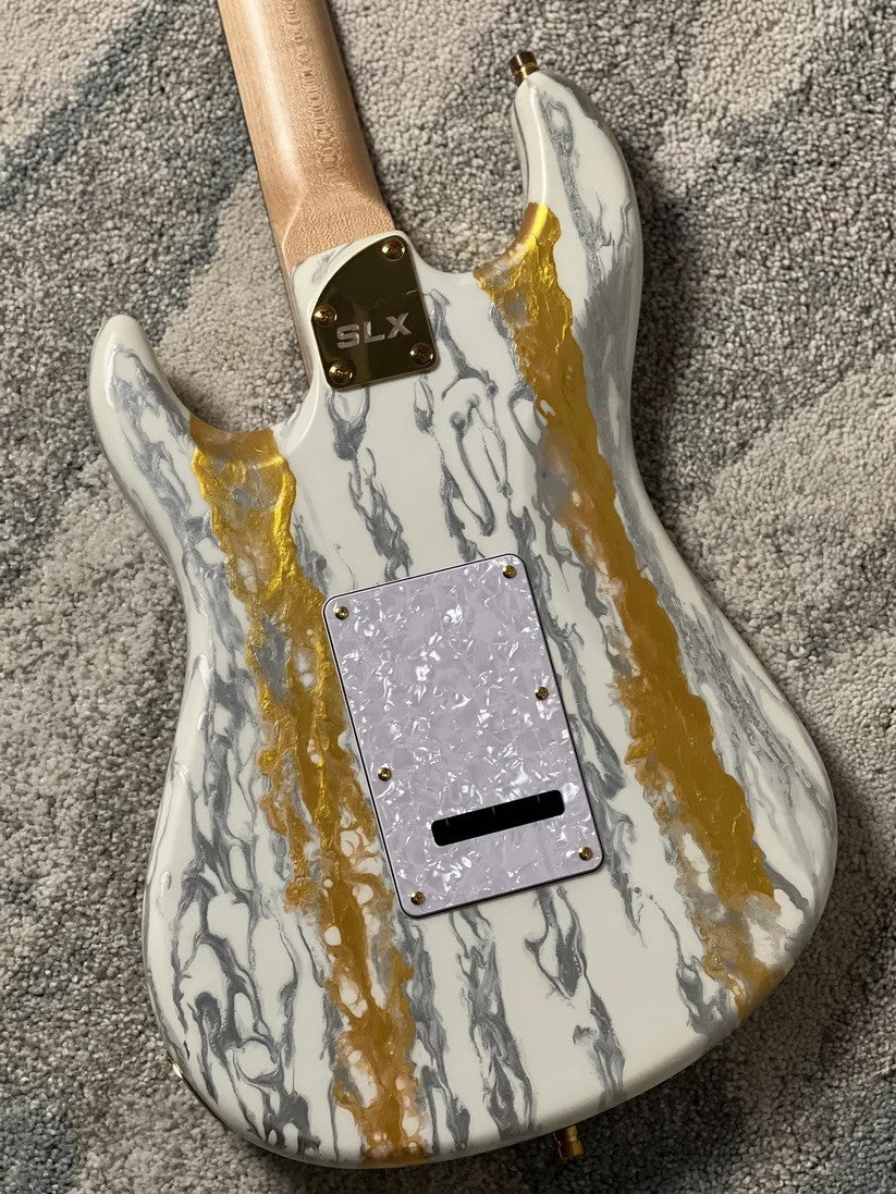 SLX X Dhatarattha Custom DST in White Shmear with Rosewood FB