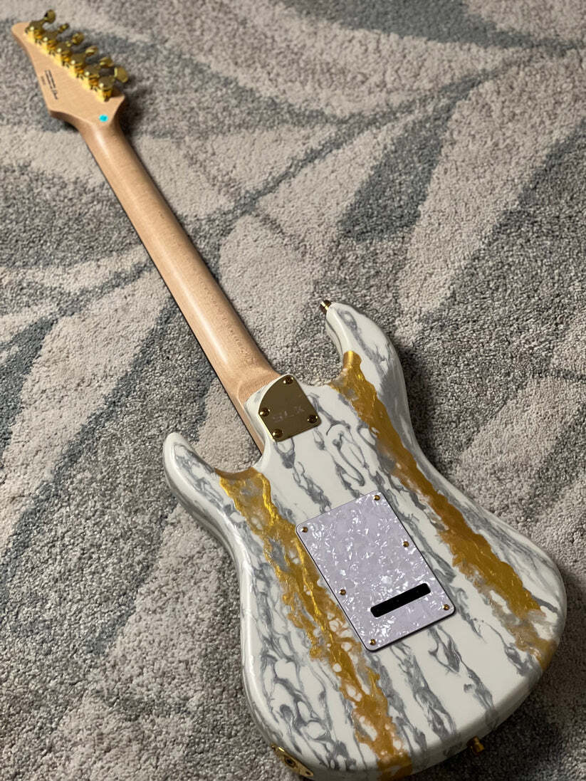 SLX X Dhatarattha Custom DST in White Shmear with Rosewood FB