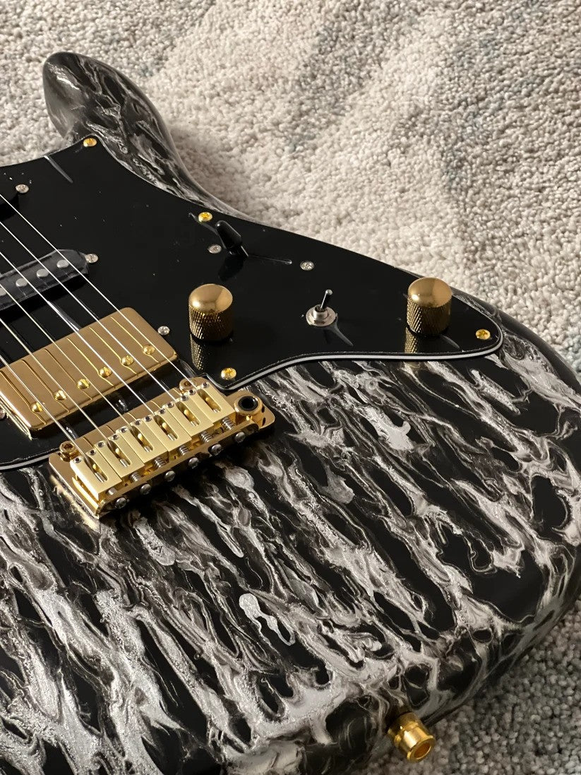 SLX X Dhatarattha Custom DST in Black Shmear with Rosewood FB