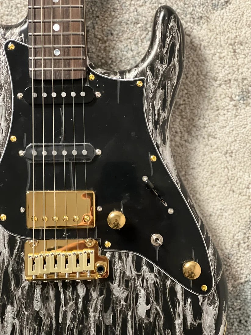 SLX X Dhatarattha Custom DST in Black Shmear with Rosewood FB