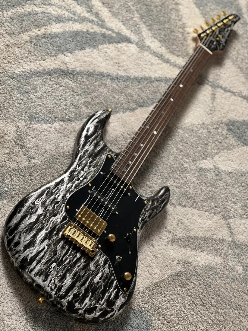 SLX X Dhatarattha Custom DST in Black Shmear with Rosewood FB