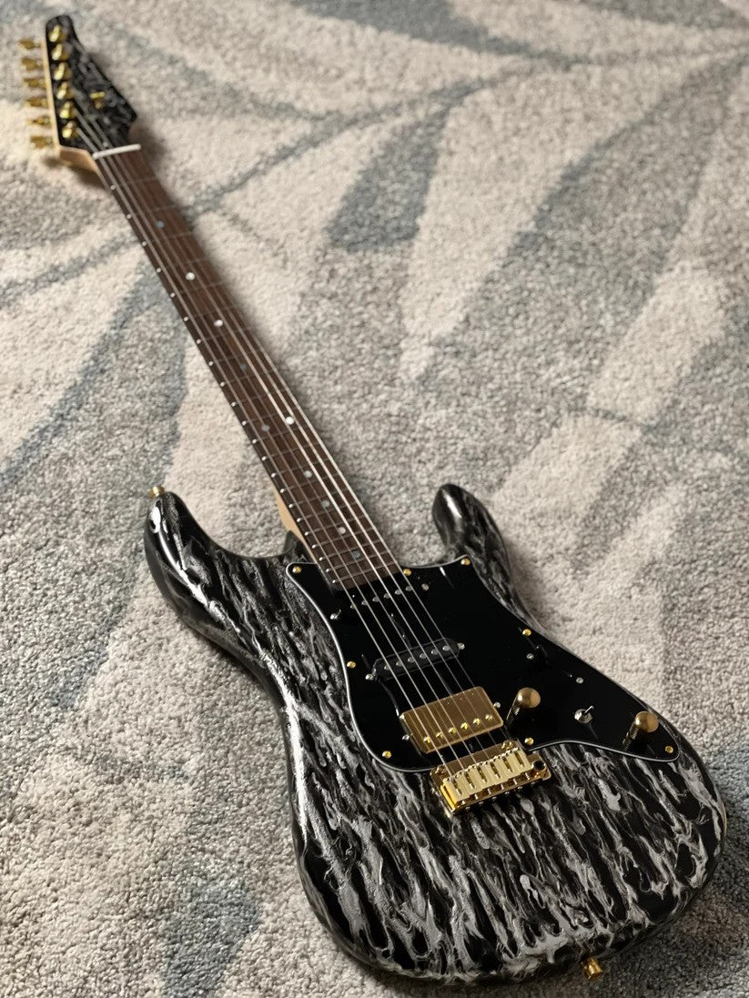 SLX X Dhatarattha Custom DST in Black Shmear with Rosewood FB