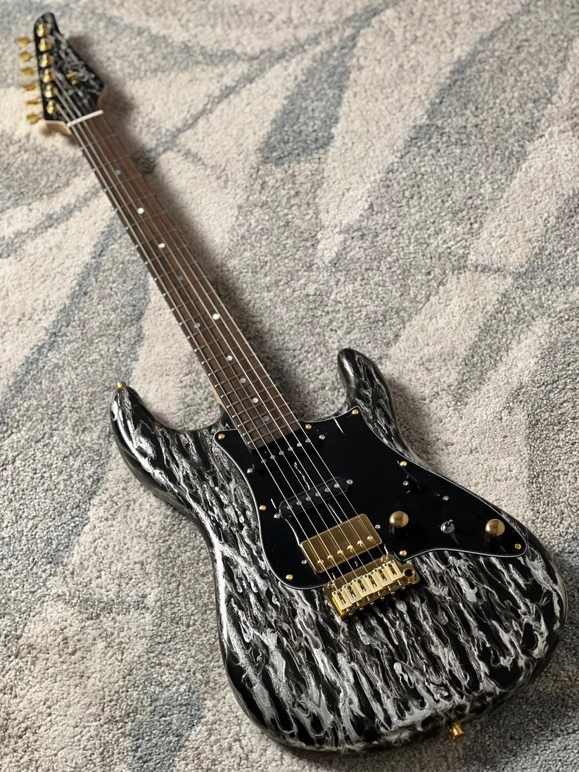 SLX X Dhatarattha Custom DST in Black Shmear with Rosewood FB