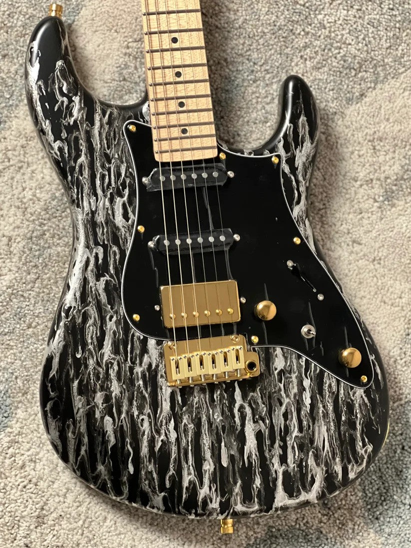 SLX X Dhatarattha Custom DST in Black Shmear with Maple FB