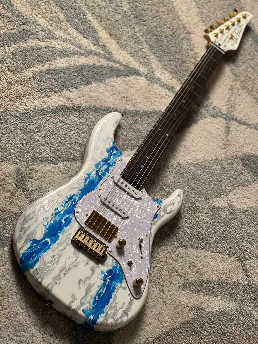 SLX X Dhatarattha Custom DST in Antarctic Shmear with Rosewood FB
