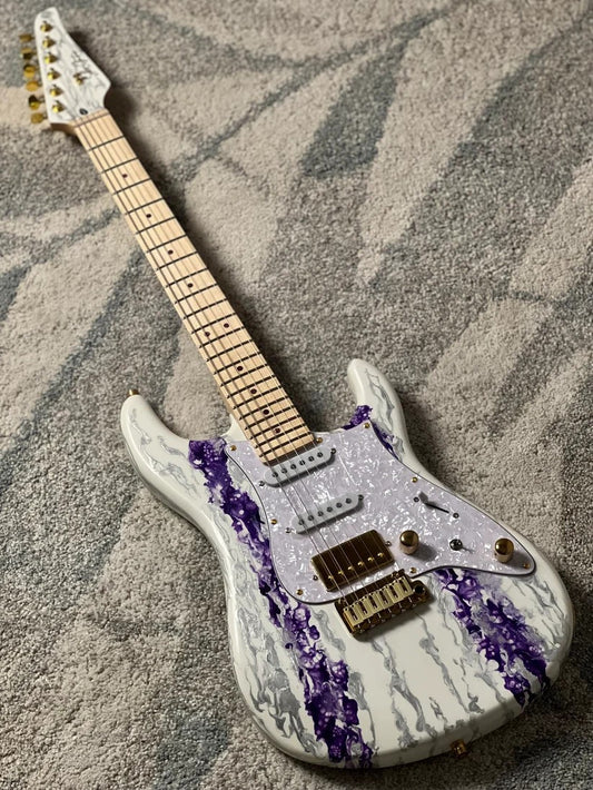 SLX X Dhatarattha Custom DST in Amethyst Shmear with Maple FB