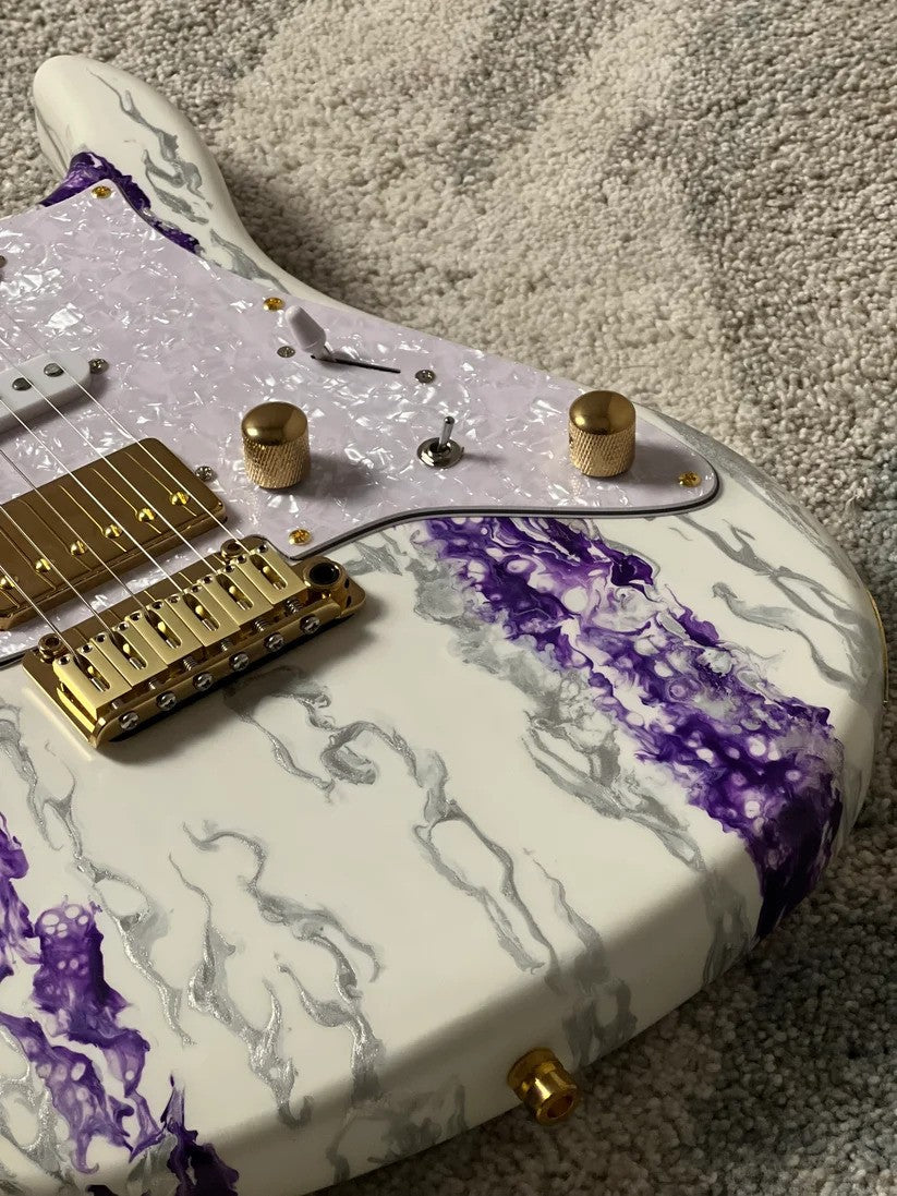 SLX X Dhatarattha Custom DST in Amethyst Shmear with Rosewood FB