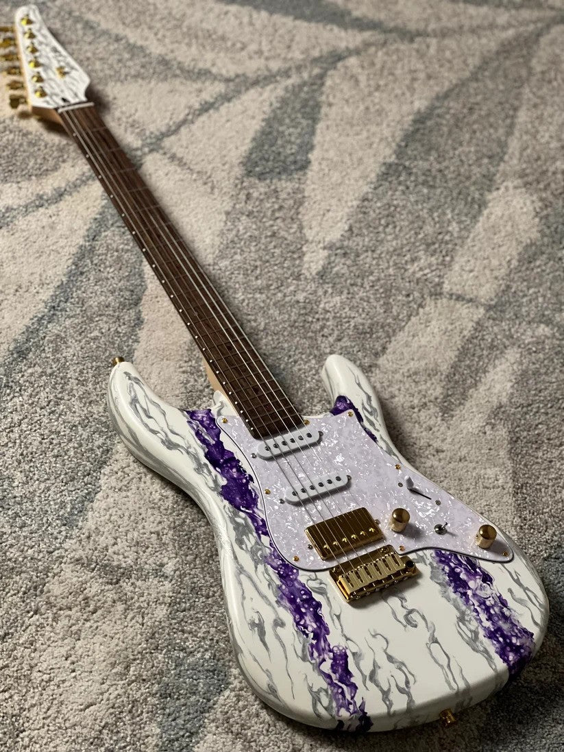 SLX X Dhatarattha Custom DST in Amethyst Shmear with Rosewood FB
