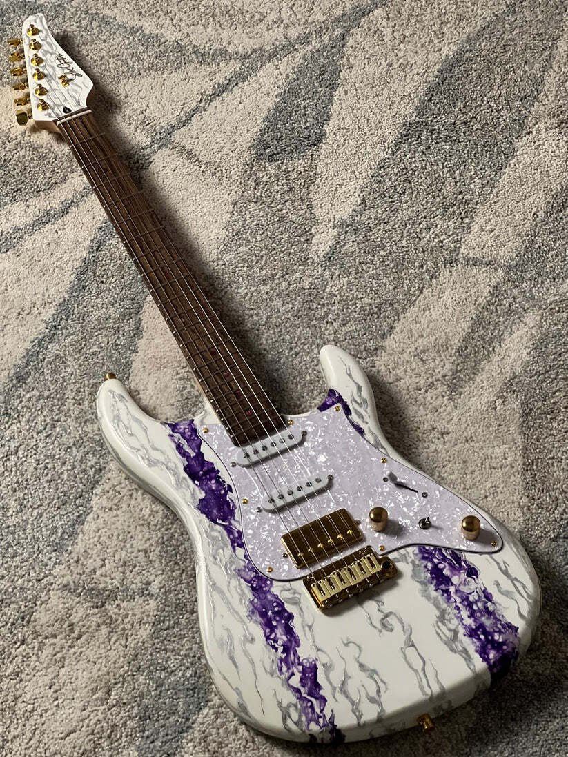 SLX X Dhatarattha Custom DST in Amethyst Shmear with Rosewood FB