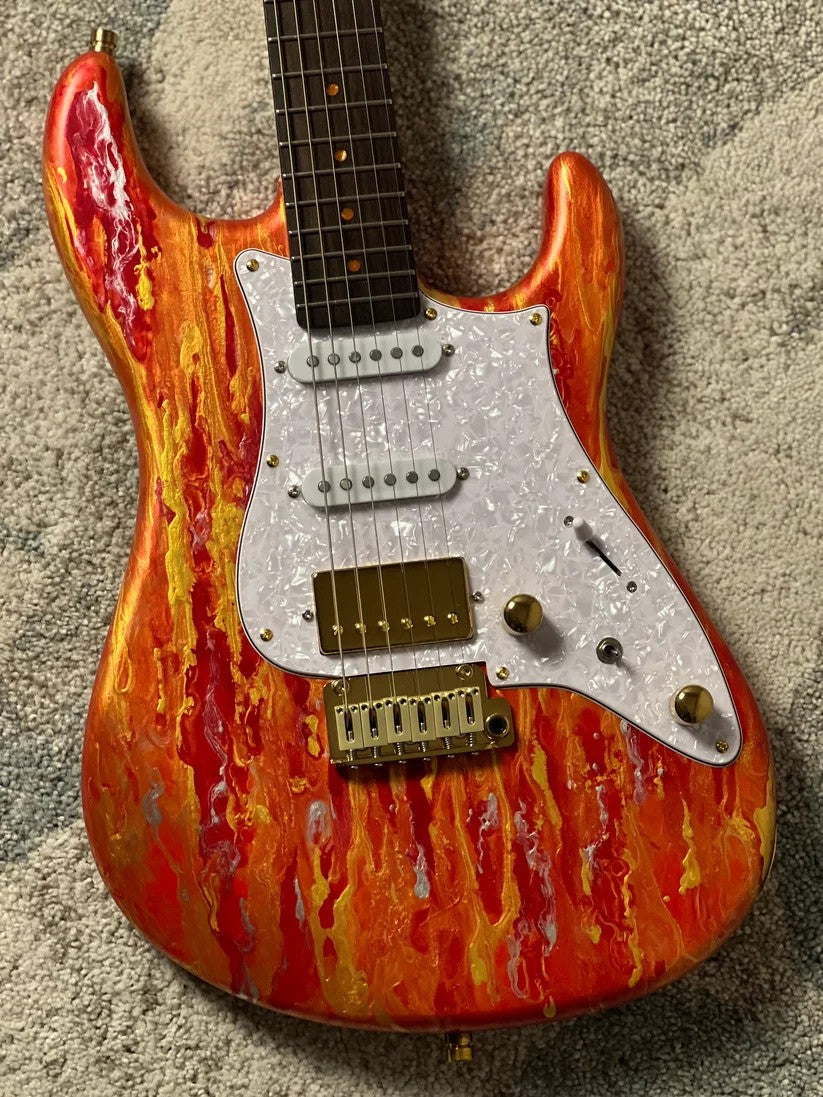 SLX X Dhatarattha Custom DST in Fire Shmear with Rosewood FB