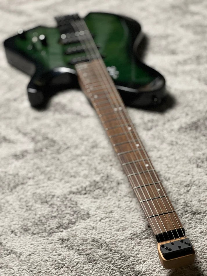 SLX Raptor Model B Headless with Flame Top in Green Burst
