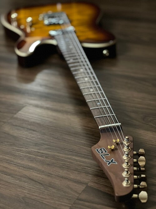 SLX Raven Modern Pro 24 HH in Tiger Eye Burst with Rosewood FB