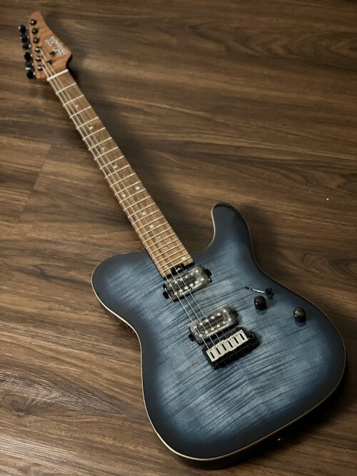 SLX Raven Modern Pro 24 HH in Faded Blue Burst with Roasted Maple FB